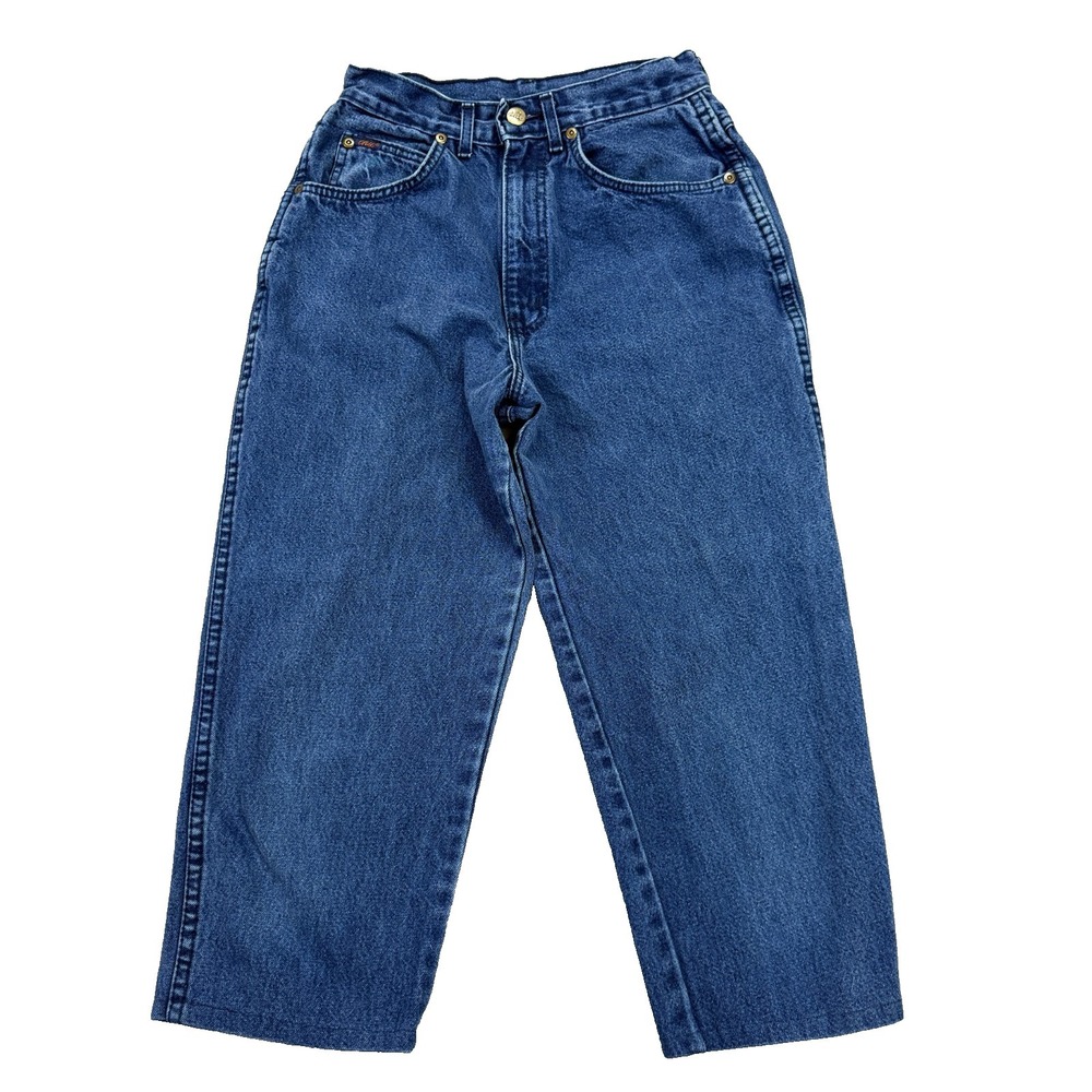 Vintage Chic Jeans Womens Size 8 Petite‎ Cropped (20" Inseam) Mom Fit Blue Denim